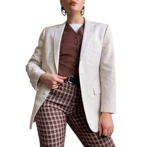 High Society Vintage Y2k Old Money Polished Striped Seersucker Blazer